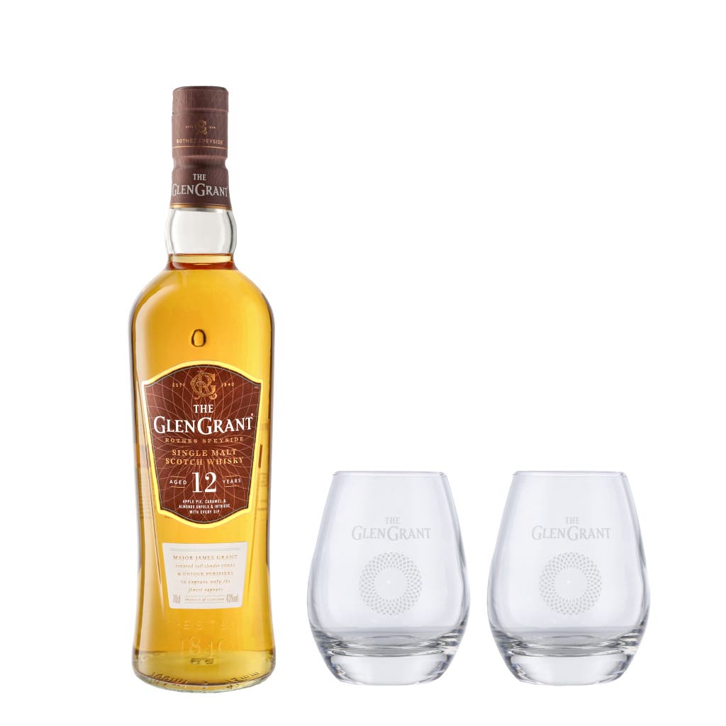 Glen Grant 12 Years + 2 Glasses 70cl