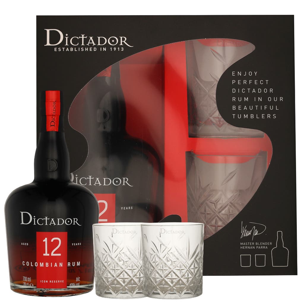 Dictador 12 Years + 2 Glasses 70cl
