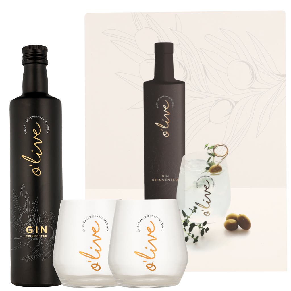 O'live Gin + 2 Glasses 50cl