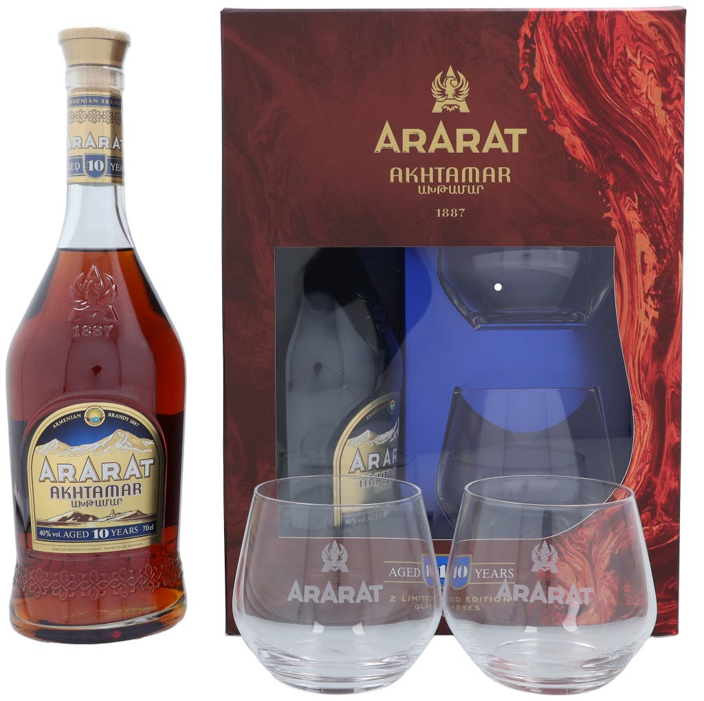 Ararat 10 Years Akhtamar + 2 Glasses 70cl
