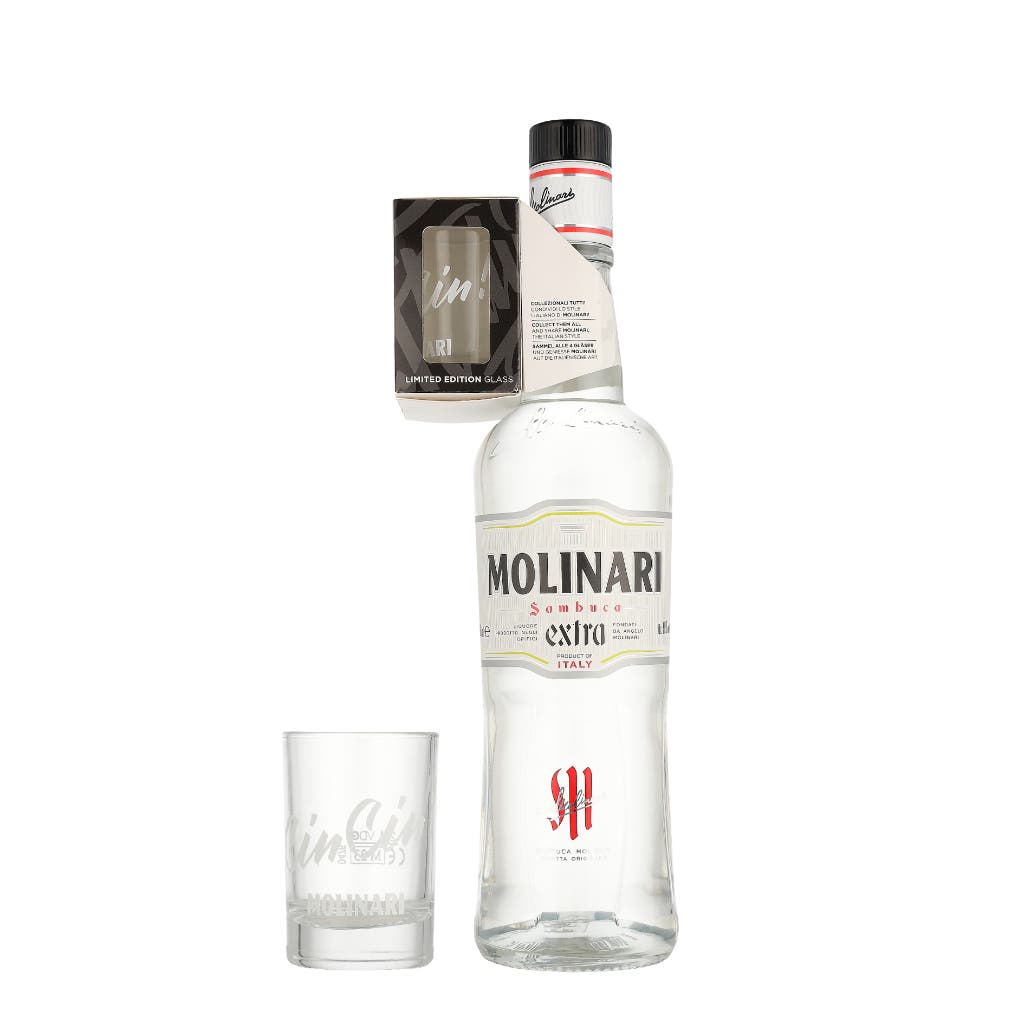 Molinari Sambuca Extra Giftset + Glass 70cl